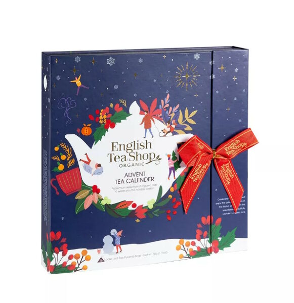 English Tea Shop Adventskalender Teebuch BIO, 25 Pyramidenbeutel à 2 g